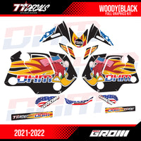 77 Decals / DHM Woody Graphic Kit for the 2022 Honda Grom