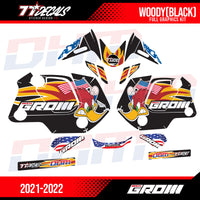 77 Decals / DHM Woody Graphic Kit for the 2022 Honda Grom
