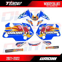 77 Decals / DHM Woody Graphic Kit for the 2022 Honda Grom