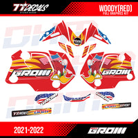 77 Decals / DHM Woody Graphic Kit for the 2022 Honda Grom