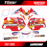 77 Decals / DHM Woody Graphic Kit for the 2022 Honda Grom